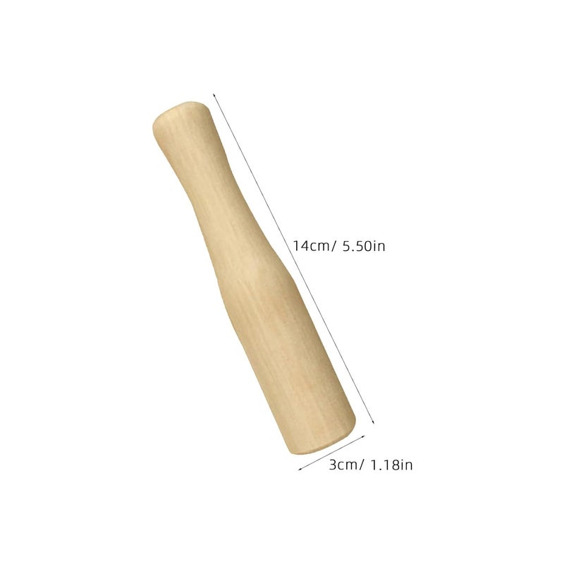 Cabilock Wooden Muddler for Cocktails and Food Grinding Rod Ergonomic Natural Wood Pestle for Sauces Purees Lemonade and Baby Food 5.5 Inch - Image 2